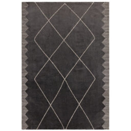 Black Geometric Modern Easy To Clean Abstract Rug For Living Room Dining Room & Bedroom-200Cm X 290Cm - thumbnail 1