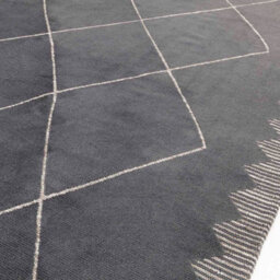 Black Geometric Modern Easy To Clean Abstract Rug For Living Room Dining Room & Bedroom-200Cm X 290Cm - thumbnail 2