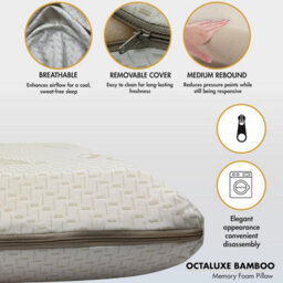 istyle mode Bamboo Cover Visco Memory Foam Pillow - thumbnail 4