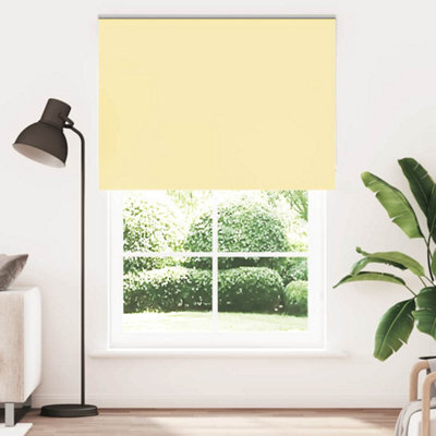 Berkfield Durable Roller Blind Blackout Yellow 150X230 Cm Fabric Width 146.6 Cm Polyester - image 1