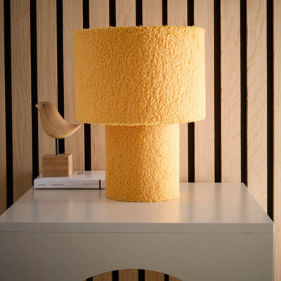 K Living Osaka Yellow Teddy Velvet Table Lamp - image 1