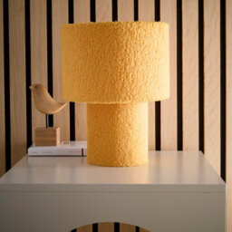 K Living Osaka Yellow Teddy Velvet Table Lamp - thumbnail 1