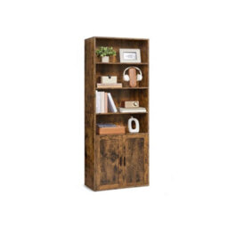 FURNOLD Adjustable Tall Wide Free Standing Bookcase Shelf For Living Room Storage - thumbnail 6