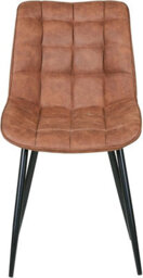 MCC Direct Set Of 2 Tan Suede Effect Dining Chairs Plush Padded Upholstered Accent Chair - Alba By Mcc - thumbnail 2