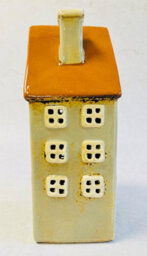 My Square Mile Tealight Candle Holder Housewarming Gift Cottage Ceramic Village Pottery House Ornament (Grey Tudor Cottage (22Cm X 13Cm)) - thumbnail 4