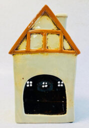 My Square Mile Tealight Candle Holder Housewarming Gift Cottage Ceramic Village Pottery House Ornament (Grey Tudor Cottage (22Cm X 13Cm)) - thumbnail 3