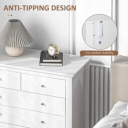 Wyld Haus Kesumo Wide 5-Drawer Chest Of Drawers In White, 79W X 39.5D X 80.5H Cm - thumbnail 7