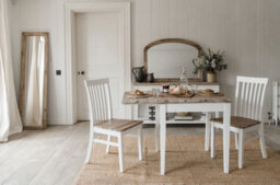 Statement Furniture Florence Highback Wooden Seat Chairs Set Of 2 - White - thumbnail 2