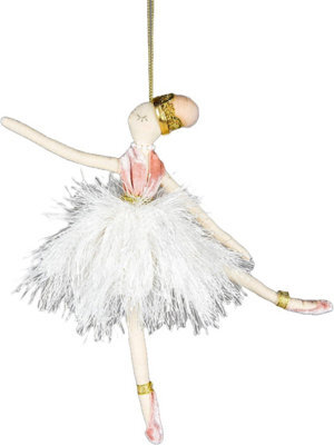 Shatchi Ballerina White 14X20Cm - Christmas Hanging Decoration - image 1