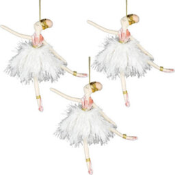 Shatchi Ballerina White 14X20Cm - Christmas Hanging Decoration - thumbnail 2