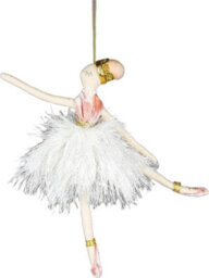 Shatchi Ballerina White 14X20Cm - Christmas Hanging Decoration - thumbnail 1