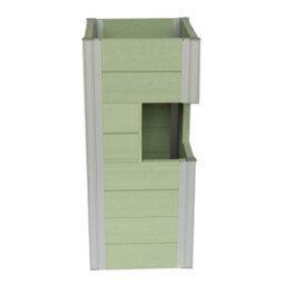 Winawood Wood Effect Pillar Planter - Duck Egg Green - thumbnail 2
