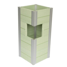 Winawood Wood Effect Pillar Planter - Duck Egg Green - thumbnail 1