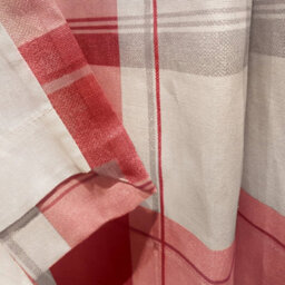 Fusion Balmoral Check Country Checked Pattern Pair Of Scarlet Eyelet Curtains - thumbnail 2
