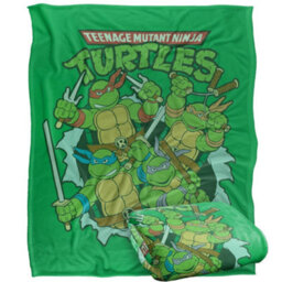 Tmnt Group Retro Silky Supersoft Blanket Multicoloured (152Cm X 127Cm) - thumbnail 2