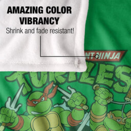 Tmnt Group Retro Silky Supersoft Blanket Multicoloured (152Cm X 127Cm) - thumbnail 4