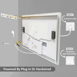 Luvodi 120X70Cm Large Led Bathroom Mirror Built-In Bluetooth Speaker And 3X Magnifier Anti-Fog - thumbnail 9