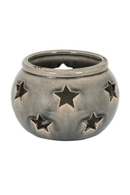 Garda Star Candle Lantern Rustic Ceramic Decor For Cozy Spaces - image 1