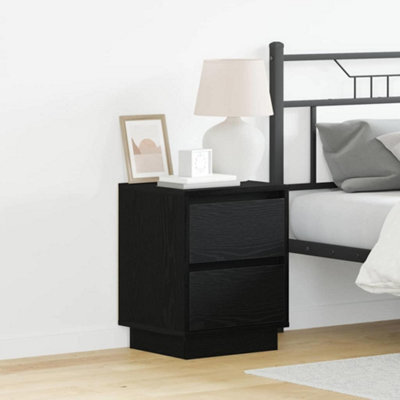 Berkfield Bedside Cabinets With Led Lights 2 Pcs Black 39X34.5X50 Cm - image 1