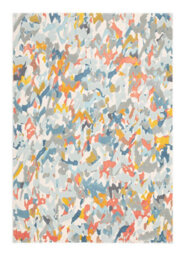 City Modern Abstract Rugs 466123 Ak991 In Blue Multi -80Cm X 140Cm - thumbnail 1