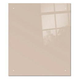 60 X 60Cm Caramel Latte Glass Kitchen Splashback Splatter Screen Pre Drilled Holes Wall Hanging Fixings Included - thumbnail 2