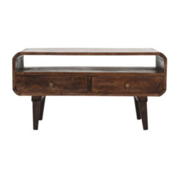 Aertona Dark Mango Wood Tv Stand With 2 Drawers - thumbnail 2