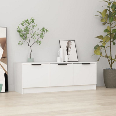Berkfield Tv Cabinet White 102X35X36.5 Cm Engineered Wood - image 1