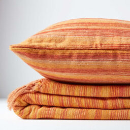 Homescapes Cotton Chenille Tie Dye Rust Cushion Cover, 60 X 60 Cm - thumbnail 4