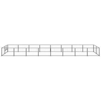 Berkfield Durable Dog Kennel Black 16 M2 Steel - image 1