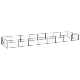Berkfield Durable Dog Kennel Black 16 M2 Steel - thumbnail 2