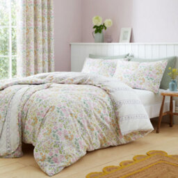 Dreams & Drapes Edith Easy Care Ditsy Floral Print Lilac Duvet Cover Set - thumbnail 4