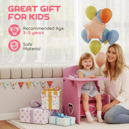 Aiyaplay Kids Table And Chair Set, Toddler Desk Chair With Storage Bins - thumbnail 7