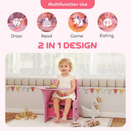 Aiyaplay Kids Table And Chair Set, Toddler Desk Chair With Storage Bins - thumbnail 4