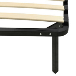 Berkfield Bed Frame Black Metal 180X200 Cm 6Ft Super King - thumbnail 6