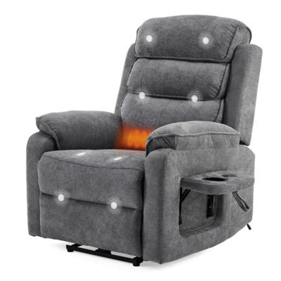 Electric Recliner Chair Massage Heating Armchair Sofa With Wireless Charging - image 1