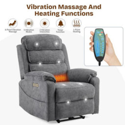 Electric Recliner Chair Massage Heating Armchair Sofa With Wireless Charging - thumbnail 5