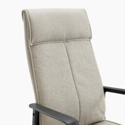 Furniturebox Uk Vesper Light Grey Linen Fabric Swivel Office Chair - thumbnail 7
