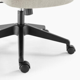 Furniturebox Uk Vesper Light Grey Linen Fabric Swivel Office Chair - thumbnail 9