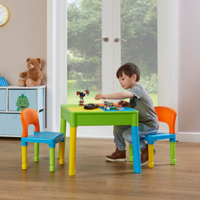 Liberty House Toys Kid's 5-In-1 Activity Table And Two Chairs Set, Green - image 1