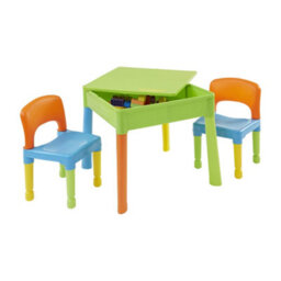 Liberty House Toys Kid's 5-In-1 Activity Table And Two Chairs Set, Green - thumbnail 9