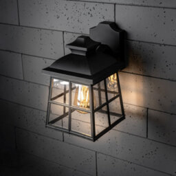 CGC Lighting Cgc Henri Black Outdoor Outside Wall Lantern Light Traditional E27 - thumbnail 7