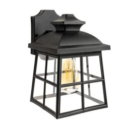 CGC Lighting Cgc Henri Black Outdoor Outside Wall Lantern Light Traditional E27 - thumbnail 5