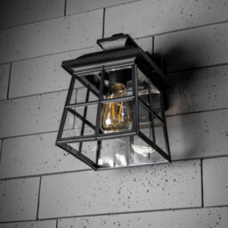 CGC Lighting Cgc Henri Black Outdoor Outside Wall Lantern Light Traditional E27 - thumbnail 3
