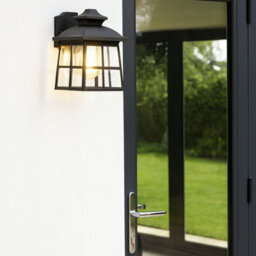 CGC Lighting Cgc Henri Black Outdoor Outside Wall Lantern Light Traditional E27 - thumbnail 2
