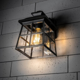 CGC Lighting Cgc Henri Black Outdoor Outside Wall Lantern Light Traditional E27 - thumbnail 8