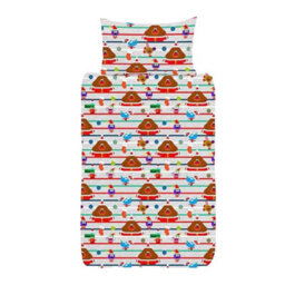 Hey Duggee Reversible Christmas Reversible Duvet Set Multicoloured (Single) - thumbnail 2