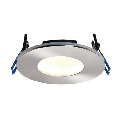 Anson Lighting Atomicplus Fire Rated Integrated Led 1 Light Bathroom Recessed Light Satin Nickel Plate Ip65