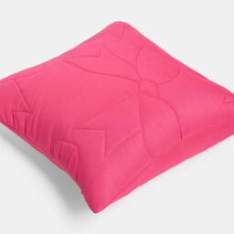 Ohs 2 X Bows Quilted Pinsonic Cushion Covers Home Décor - Hot Pink - thumbnail 6