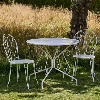 Dibor Traditional Style Two Person Indoor Outdoor Garden Iron Bistro Table And Chairs Set - image 1