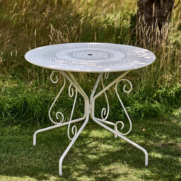 Dibor Traditional Style Two Person Indoor Outdoor Garden Iron Bistro Table And Chairs Set - thumbnail 2